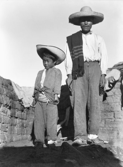 Campesino and Son, State of Veracruz, Mexico, 1927 by Tina Modotti
